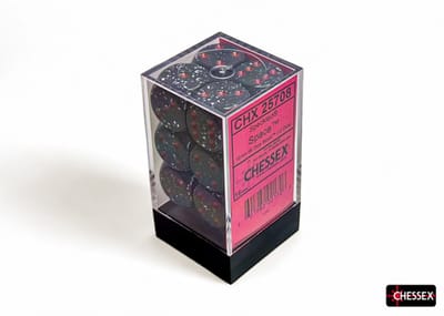 Chessex Space gespikkeld D6 16mm Dobbelsteen Set (12 stuks)