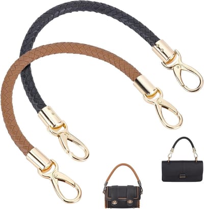 Set van 2 Gehaakte Tas Handvatten van 40 cm, Vervangende Schouderriemen voor Handtassen, DIY Tasaccessoires en Leerbanden
