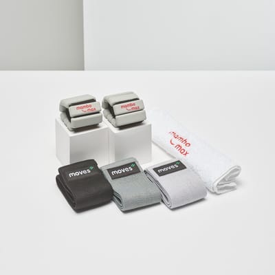 Mambo Max Weerstandsbanden Set met Enkel- en Polsgewichten - 3 Delige Fitness Set Inclusief Draagtas - Resistance Bands & Fitness Elastieken - 1 kg
