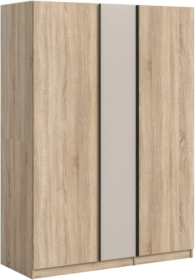 3-deurs kledingkast in Sonoma Eik - Ruimtewonder voor uw slaapkamer - 130x183x53cm