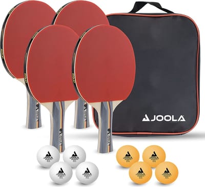 Tafeltennisrackets en 8 ballen Joola Team school (x4)