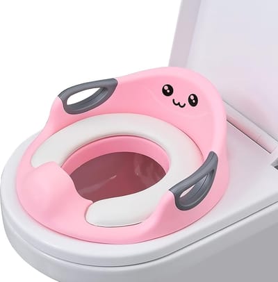 Kinder Toiletbril - Zindelijkheidstrainer - Zelfstandig Toiletgebruik - Dubbel Antislip Ontwerp - 33.5 x 37 x 15 cm - Roze