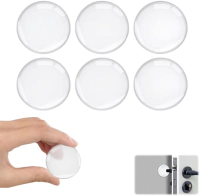 6 stuks-Anti-botsingssticker voor deurklinken - geluidsdempende pad - deurstopperstrip - deurbufferpad - muurbeschermingspad - geschikt voor deurklinken- toiletten- koelkasten- kasten - transparant - 4*4*0,8 cm