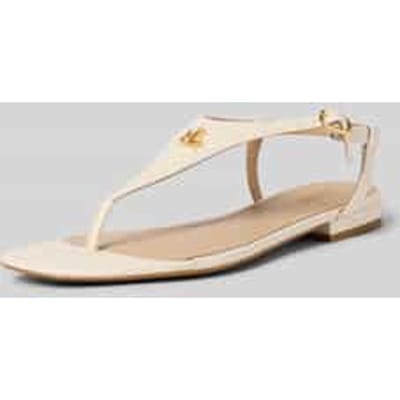 Teenslippers van rundleer model 'EVERLEY 2'