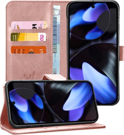 Hoesje geschikt voor Google Pixel 9a - Portemonnee Book Case Rosegoud
