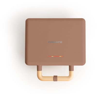 CREATE - Tosti-ijzer, grill en wafelijzer met verwisselbare platen - Mokka - Dubbel - STONE STUDIO