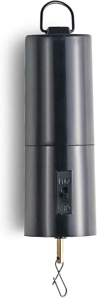 Zwarte Hangende Windturbine Motor voor Tuinornamenten, Batterijgevoede Rotatiemotor voor Windgong en Buitenbeleving, Decoratie met Draaihaak