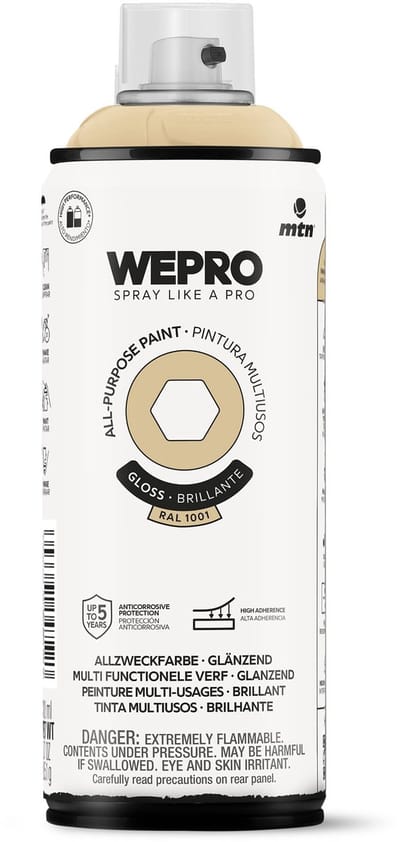 Spuitbus Ral 1001 Glans MTN WEPRO ALL-PURPOSE PAINT 400ML