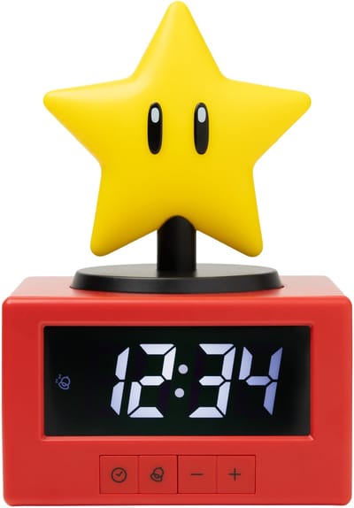 Super Mario Super Star wekker met nachtlamp – digitale alarmklok 15 cm – Paladone