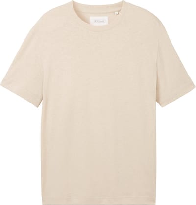 Tom Tailor - T-shirt - Maat L - Mannen - Bruin - katoen