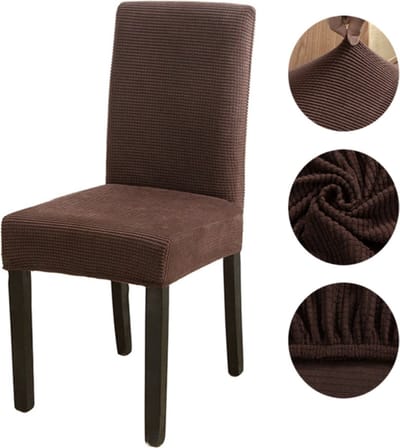 Winkrs | Stoelhoes Deep Coffee Donkerbruin | Meubilair, eetkamerstoel - Hoes Badstof- Donker Bruin