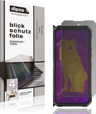 dipos – Matte Privacy Screenprotector geschikt voor Oukitel WP61 Plus | Anti-Spy Beschermfolie