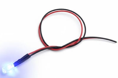 2x Mini LED indicatielampje - KNIPPEREND - 5mm - 3-12V - Blauw