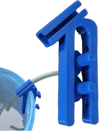 Slanghouder Clip - Emmer Slanghouder - Tuin Irrigatie - Verstelbaar Ontwerp - 10x6x3cm - Blauw