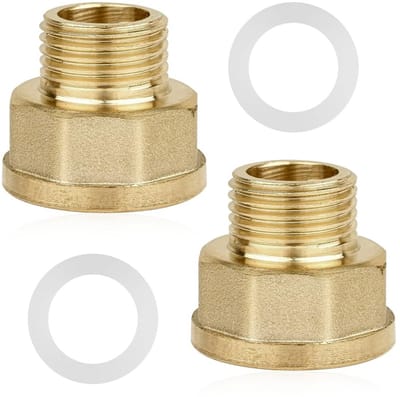 Dailygoody - 2-delige Messing Verloopstukken 3/4 inch naar 1 inch met Rubber Seal