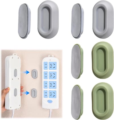Allecto Plus - Wandmontage Afstandsbediening Houder 4 Pack - Opbergrek voor TV Controller - Muur Organizer met Magneten - Zelfklevende Siliconen - Handig voor Sockets