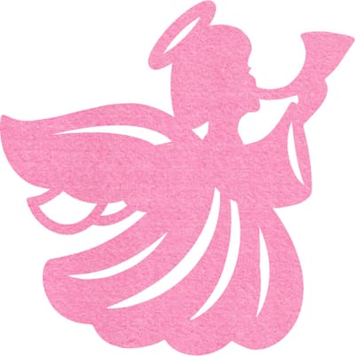 Kerstengel vilt onderzetter - Roze - 6 stuks - 10 x 10 cm - Tafeldecoratie - Glas onderzetter - Valentijn - Cadeau - Woondecoratie - Tafelbescherming - Onderzetters voor glazen - Keukenbenodigdheden - Woonaccessoires - Tafelaccessoires