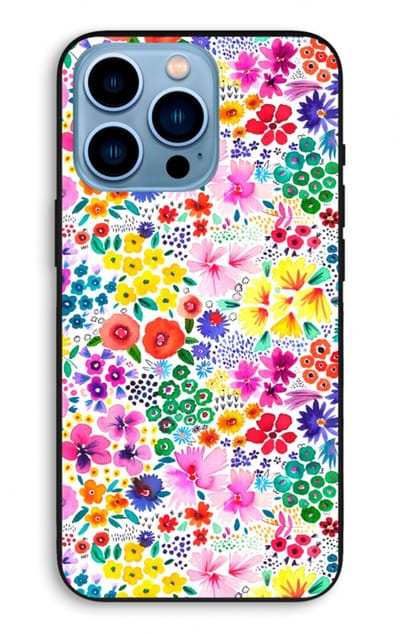 Case Company® - Hoesje geschikt voor iPhone 13 Pro Max hoesje - Little Flowers - Biologisch Afbreekbaar Telefoonhoesje - Bescherming alle Kanten en Schermrand