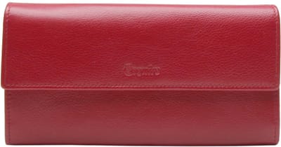 Esquire Leren portemonnee Viktoria Ladies Long Wallet Red donkerrood