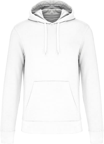 Kariban Ecologische herensweater met capuchon K4027 - White - S