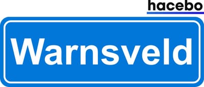 Hacebo - Plaatsnaam Sticker - 29x10 CM - Warnsveld sticker - Verkeersborden sticker - grappige cadeaus - Warnsveld
