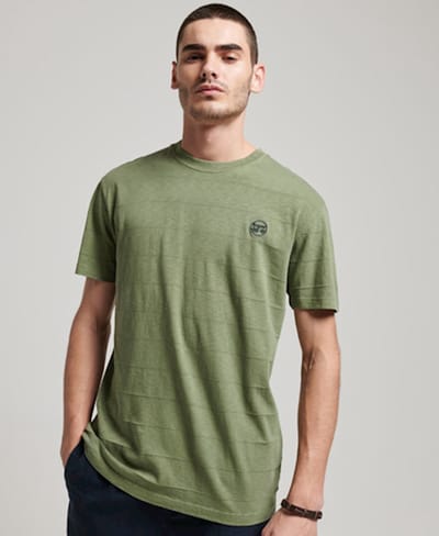 Superdry Vintage Texture Tee Heren T-shirt - Groen - Maat S