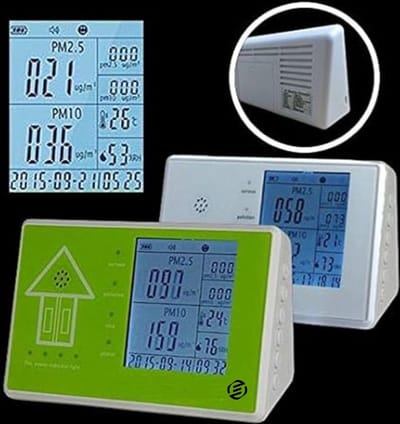 Equivera Fijnstofmeter - Luchtkwaliteitsmeter - Luchtkwaliteitsmeters - Luchtkwaliteitsmonitor - Co2 Meter - Luchtkwaliteit - Fijnstof Meter - Fijnstofmeter Binnen