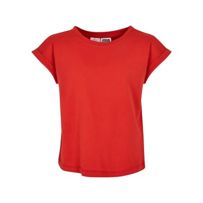 Urban Classics - Organic Extended Shoulder Kinder T-shirt - Kids 158/164 - Rood