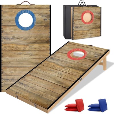 Dailygoods - NZQXJXZ Cornhole speelset 6 x 0,3 m met 6 zitzakken en een draagtas