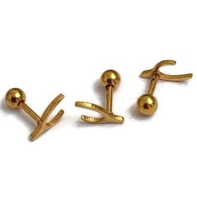 Aramat Jewels | Piercings | Chirurgisch Stalen Helixpiercing met Wensbotje | | | |8mm | Staal | Volwassenen | Verkleurd niet