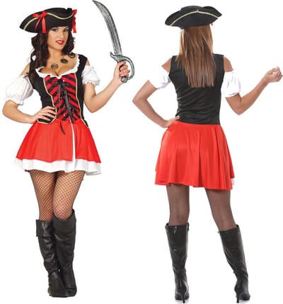 Fiestas Guirca - Volwassenkostuum Sexy Pirate L (42-44) - Carnavalskleding - Carnaval - carnavalskleding 2027 - Carnaval kostuum