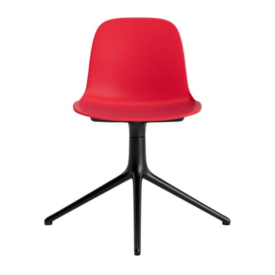 Normann Copenhagen Form Draaistoel - NormannCopenhagenFormBrightRed - aluminium zwart