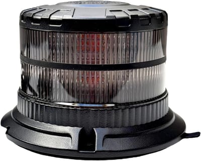 1 x LED waarschuwingslamp met 2 lichtmodi oranje amber zwaailicht 12V 24V E9 magneet