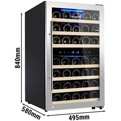 GGM Gastro Weinkühlschrank - 2 Klimazonen - 120 Liter - max. 45 Flaschen