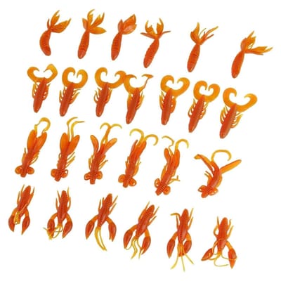 Dailygoods- Aas 25 Stuks - Siliconen Aas - Garnalen/Kreeftenaas - Zacht Kunstaas - Hoogwaardige Kwaliteit - 6,2 cm Lengte
