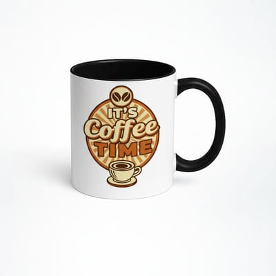 Koffietijd Alien Design Mok - Unieke Zwart-Witte Keramische Beker