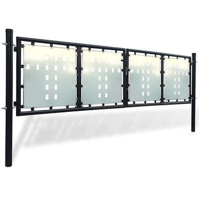 vidaXL - Zwarte - enkele - deur - schuttingpoort - 300x75 - cm