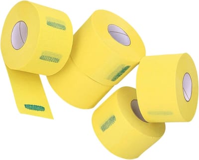 Wegwerp Kappersnekstrips - Papieren Nekband - Bescherming bij Knippen - Ademend en Zacht - 5 Rollen - Wit
