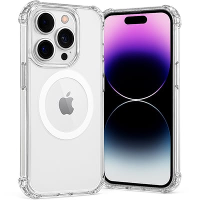 SnapSkin Hoesje geschikt voor iPhone 14 Pro - Geschikt voor MagSafe Case - Transparant