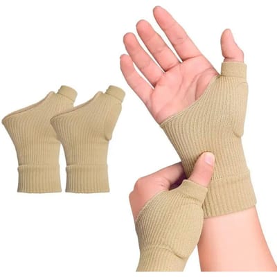 1 Paar Pols Duim Compressie Artritis Handschoenen, Ademende Polssteunbrace Polsmouw Met Gel Duimblessure Pads S
