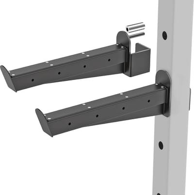 Heavy Duty Veiligheidsspotterarmen en J-haken voor Power Racks - Robuuste Halterhouders en Vangsten met Rubber Pads