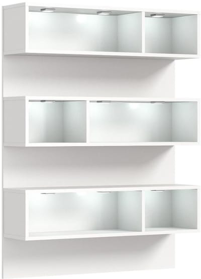 Shoelove schoenenkast inclusief verlichting 6 vakken wit.