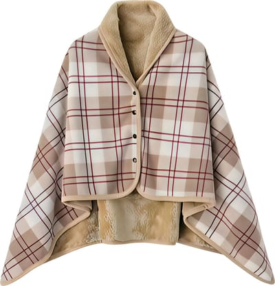 Draagbare Deken Shawl van Flanel - Zachte Wearable Blanket voor Thuis, Kantoor en Ontspanning - Comfortabele Lazy Blanket voor Dagelijks Gebruik - Bruin