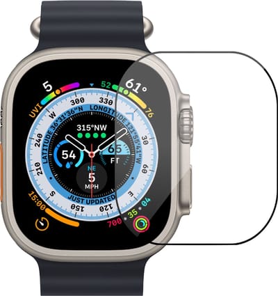 Screenprotector geschikt voor Apple Watch Ultra / Ultra 2 49mm - Folie Screen Protector geschikt voor Apple Watch Ultra / Ultra 2 49mm