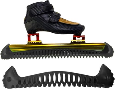 Schaatsbeschermers - IJshockeyschaats hoes - Bescherming ijzers - Flexibel en duurzaam - 35 cm lengte - Zwart