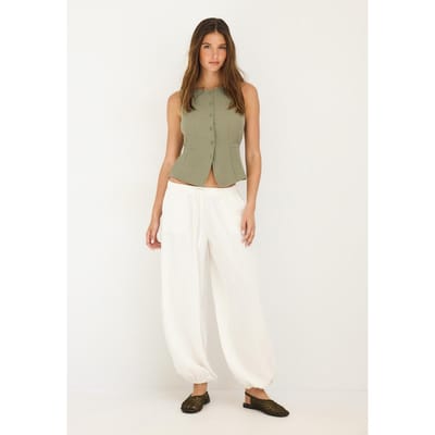 Stradivarius Gilet met knopen  Kaki M