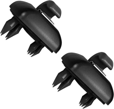 Autozonneklep - Autohouder - Zonneklep - Tweedelige klep - Clip - Haak (Zwart)
