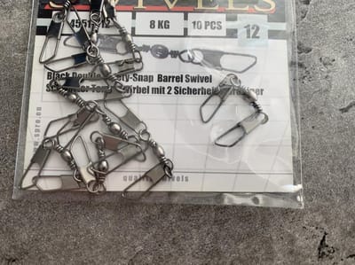 Spro - dubbele speldwartel - swivel - 10 stuks - maat 12 - 8 kg