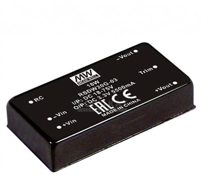 MW Mean Well RSDW20H-12 DC/DC-converter 1.67 A 20 W Aantal uitgangen: 1 x Inhoud 1 stuk(s)