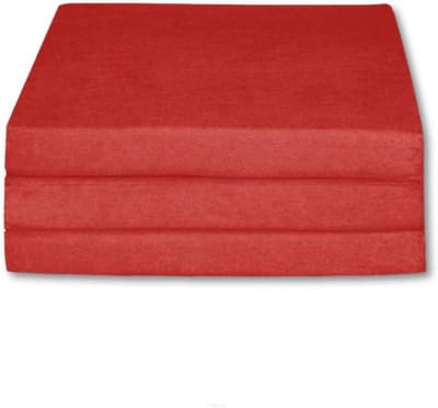 Opvouwbare Matras - Gastenmatras Vouwmatras - Comfortabel Slapen - Inclusief Opbergzak - 180x65x7 cm - Rood